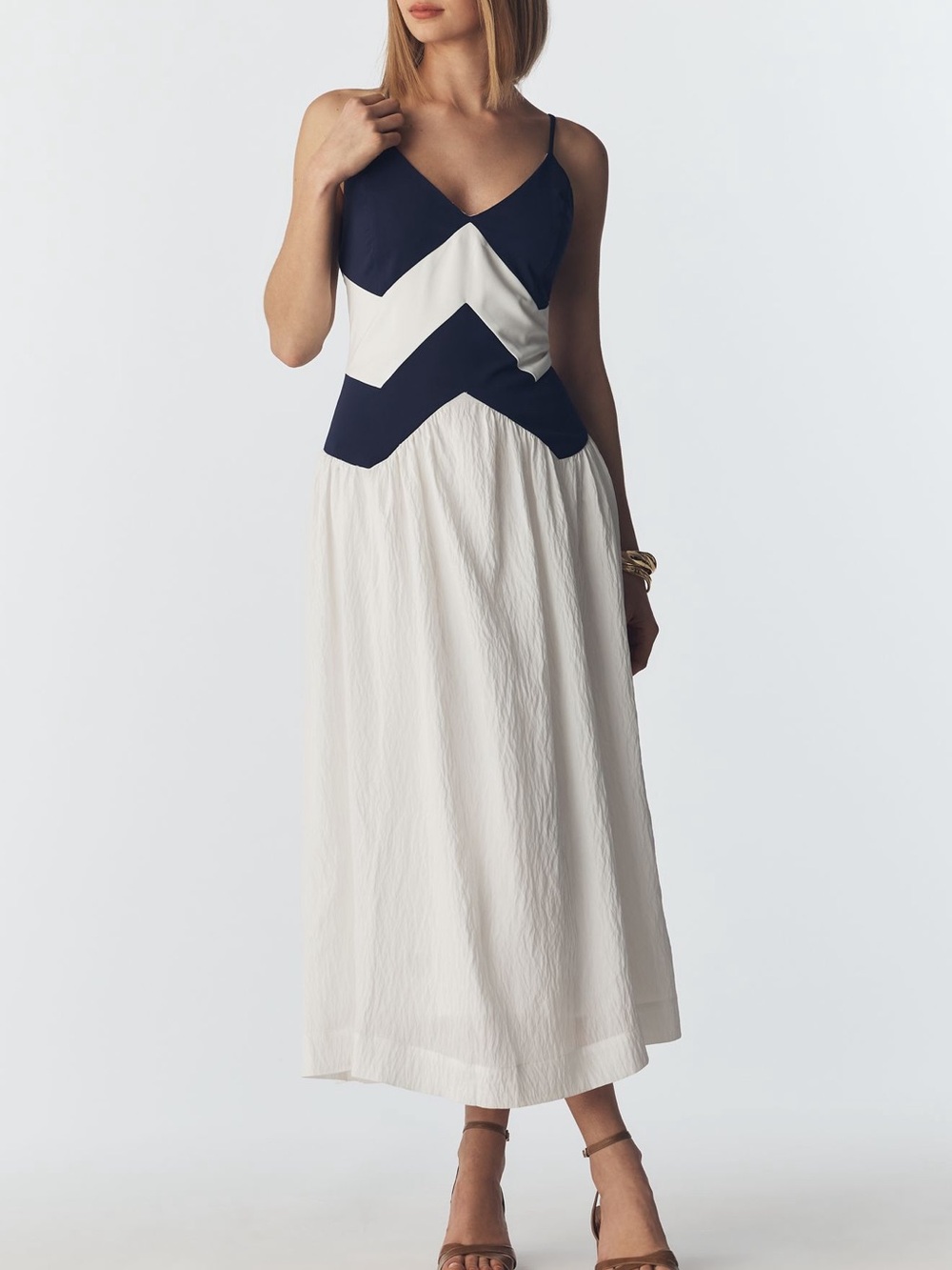 Anthropologie Maeve Sleeveless Twofer Midi Dress